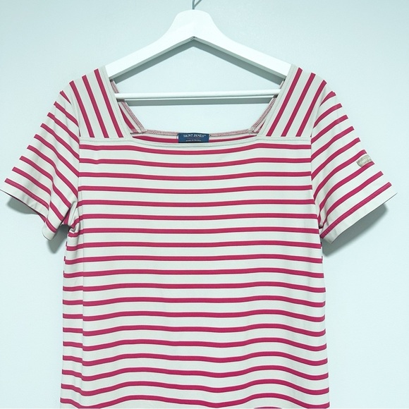 Saint James Pink and White Striped Mini Dress - Picture 5 of 11